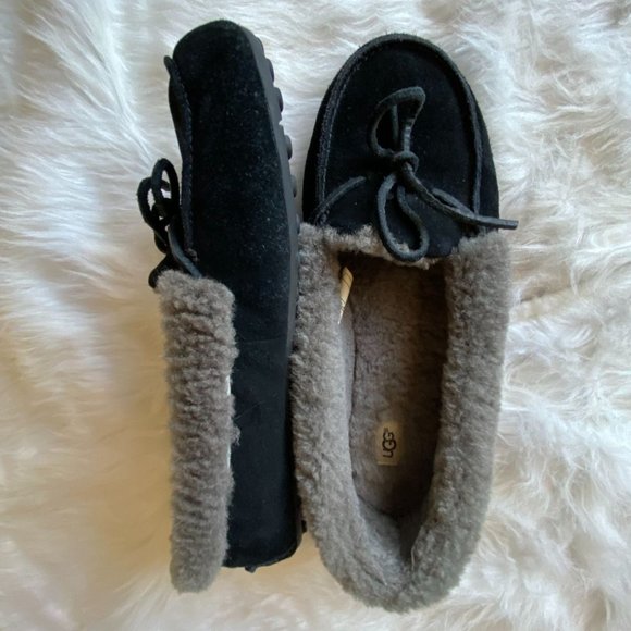 UGG Women's Solana Loafer Slipper Black Womens 11 - Picture 4 of 10